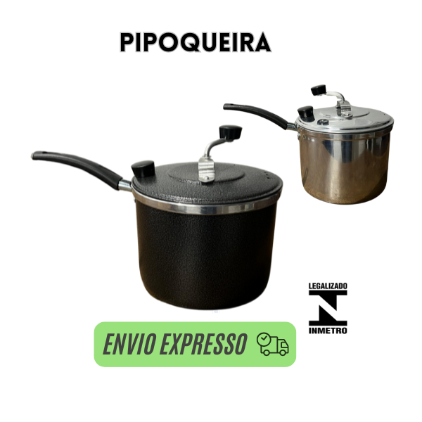 pipoqueira panela de pipoca preta, alumínio grande - panela para pipoca preta, branca grande 4l