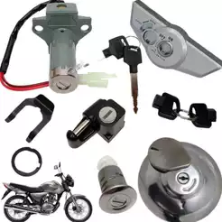 Kit Chave Ignição Bloqueador Tampa de Tanque Travas Cg 150 Titan 2004 2005 2006 2007 2008