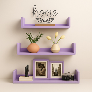 Kit prateleira U Trio prateleiras P M e G colorido várias cores em Oferta na Shopee