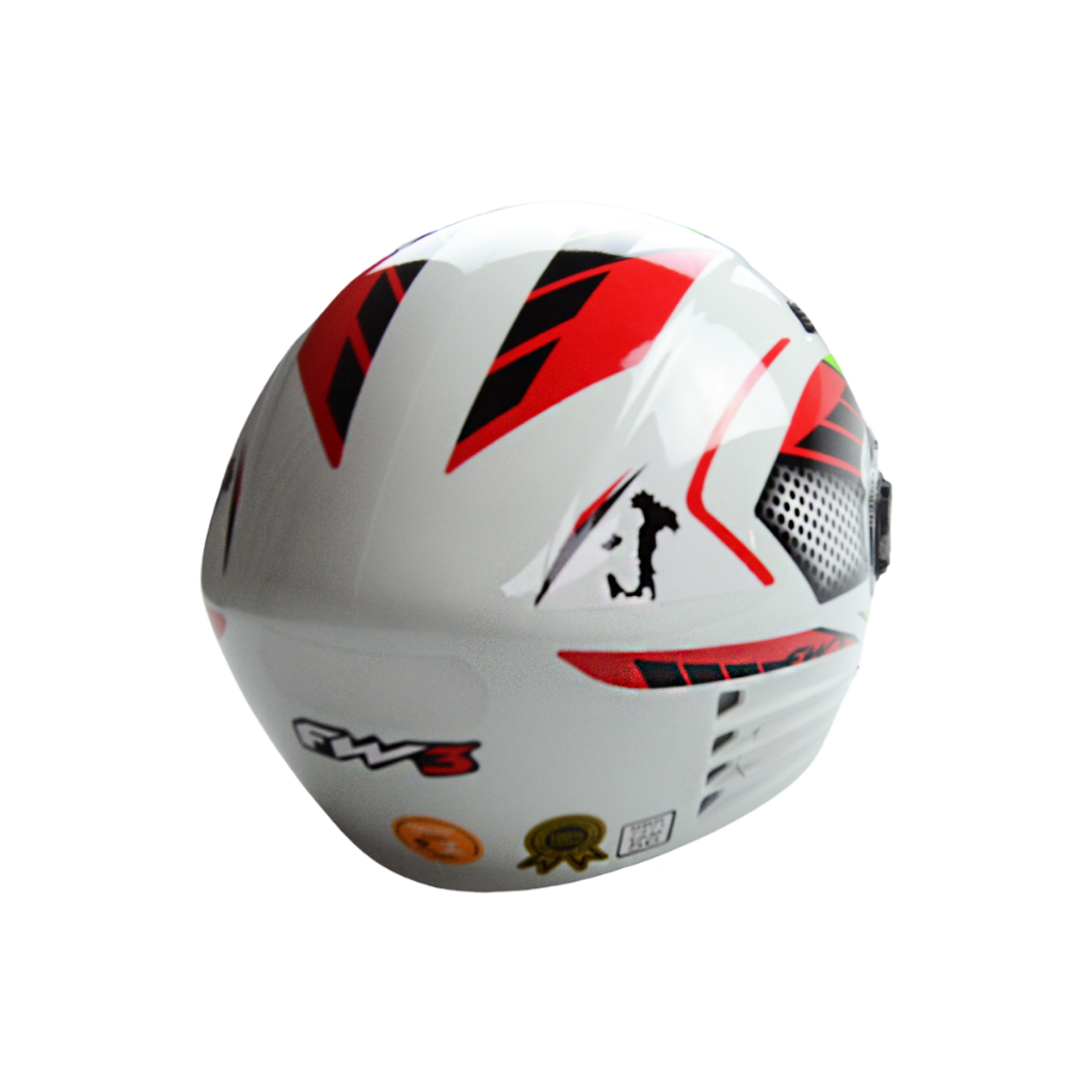 Detalhes do Capacete Fw3 Para Moto X Open Branco Italy Tamanho 58 Inmetro