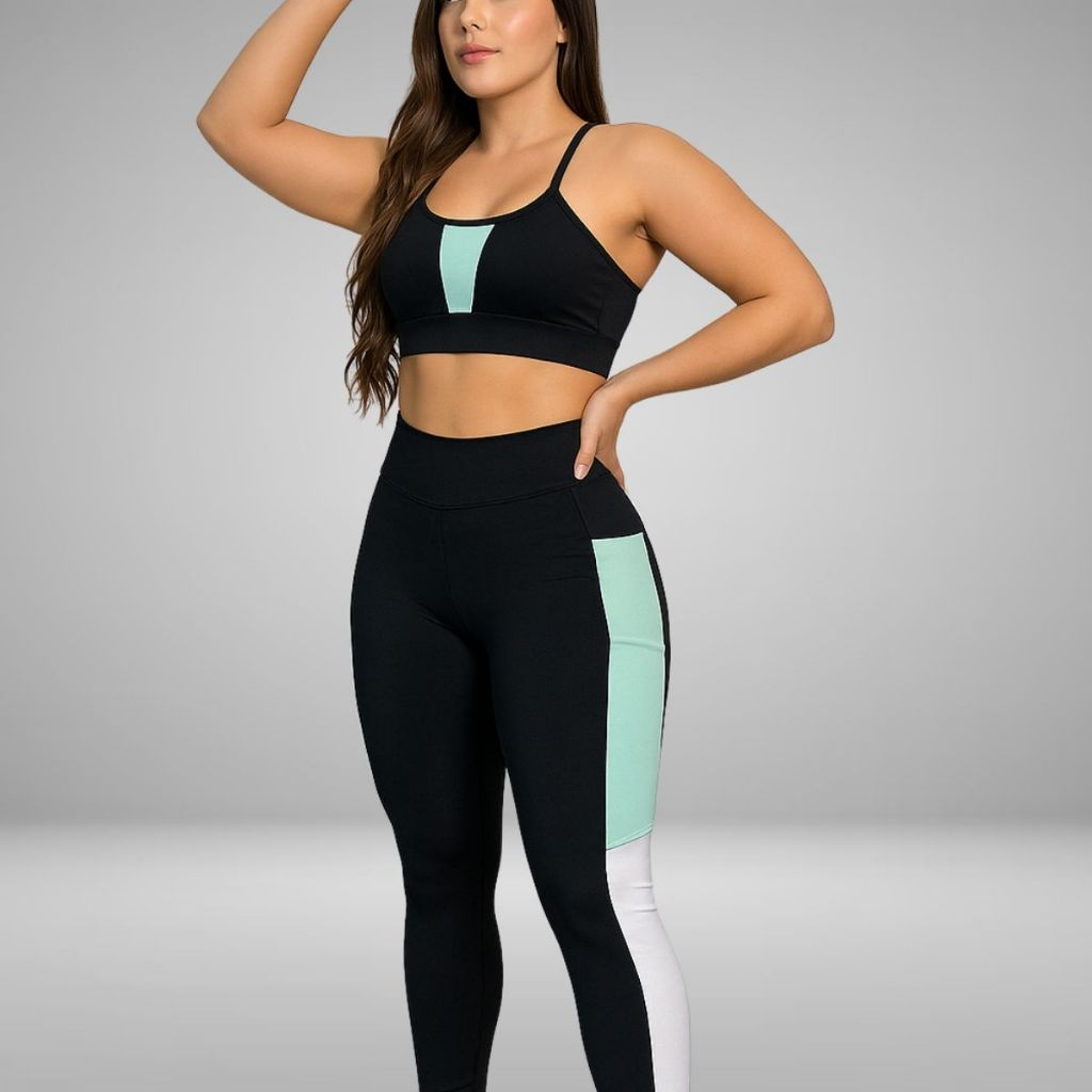 Calça Legging Fitness Com Bolso Feminina Suplex Cintura Alta - Leg Academia