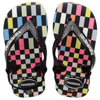 Chinelo Infantil com Elástico Checkmate Preto Rosa Baby Original em Oferta na Shopee