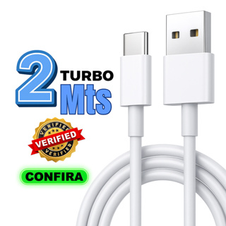 Cabo Turbo 2 Metros V8 Tipo C iPhone Lightning Carregamento Rápido e Dados Anatel Original em Oferta na Shopee