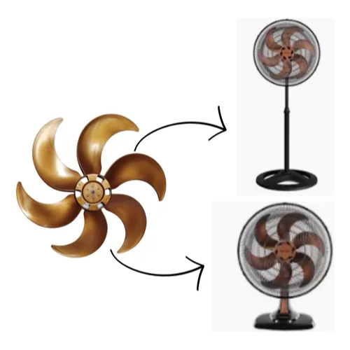 Hélice Ventilador Ventisol 50 cm 6 pás Dourado Original Eixo Redondo 8mm