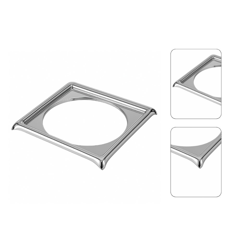 Porta Ralo Click 10x10 Suporte Cromado Inox Exclusivo