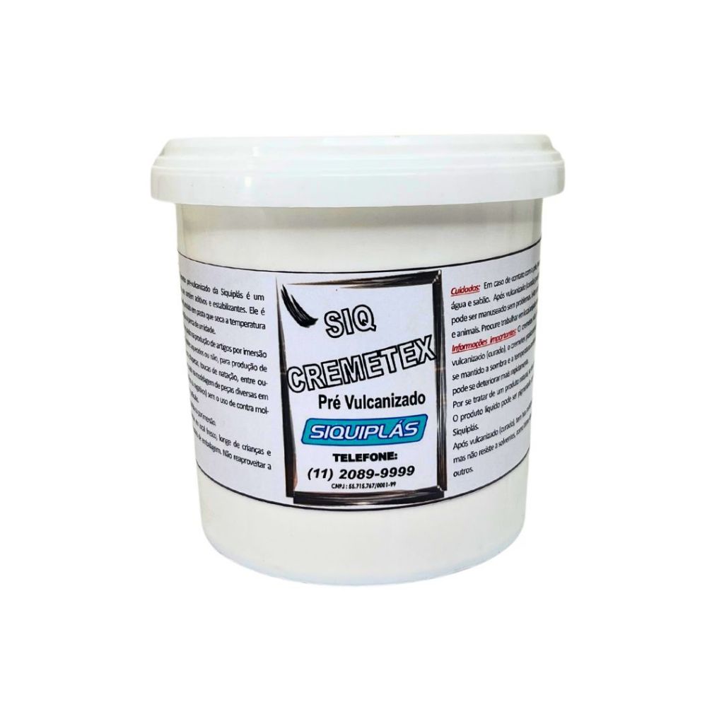 Siq Cremetex – Látex Em Pasta – Pré Vulcanizado – 1L