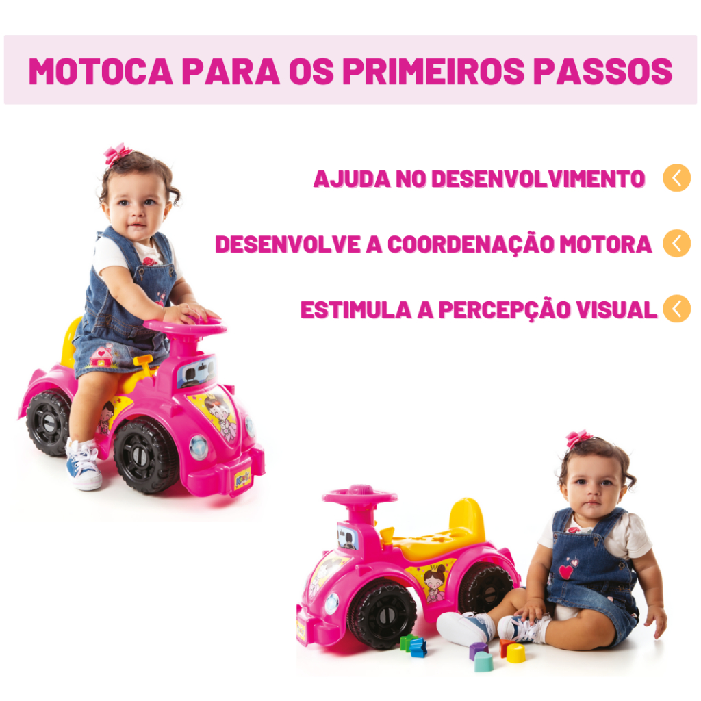 Andador Brinquedo Primeiros Passos Carrinho Bebê Interativo Motoca Kendy — imagem 2 de 2