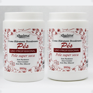 Kit C/ 2 Hidratante Kelma Pés Pele Super Seca 950g Vegano em Oferta na Shopee