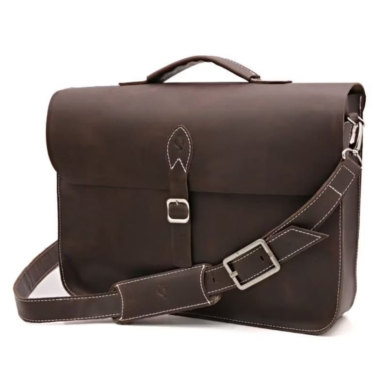 Pasta Executiva Bolsa Carteiro maleta Advogado em Couro Legítimo para Notebook