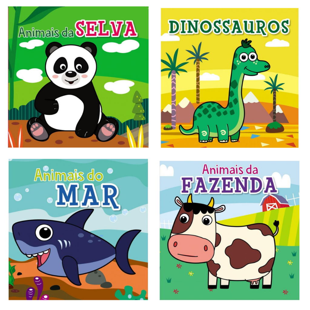 Livro de Banho Bebê Infantil Molhe e Veja as Cores Vários Temas Didático e Interativo