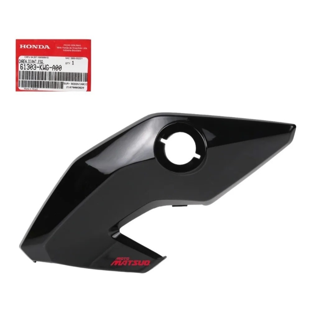Carenagem Bananinha Farol Esquerda CG Fan 125 CG Start 150 160 2014 A 2021 Original Honda