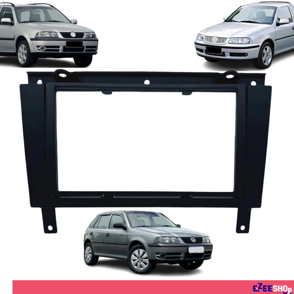 Moldura Painel 7 Polegadas Para Volkswagen Gol Saveiro Parati G3 Preto Fiamon