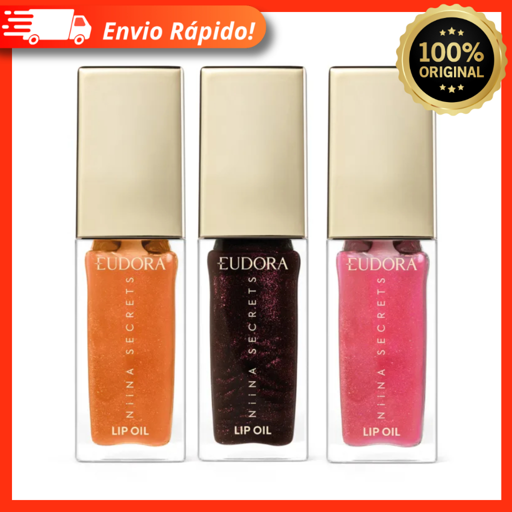 Gloss Labial Lip Oil Shine Flowers Niina Secrets 7ml - Hidratação Profunda Com Brilho - Eudora