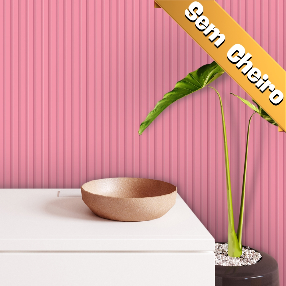 Papel de Parede Adesivo Madeira Ripado Rose Rosa Mais Vendido Rolo de 3 Metros Lavável Efeito 3D