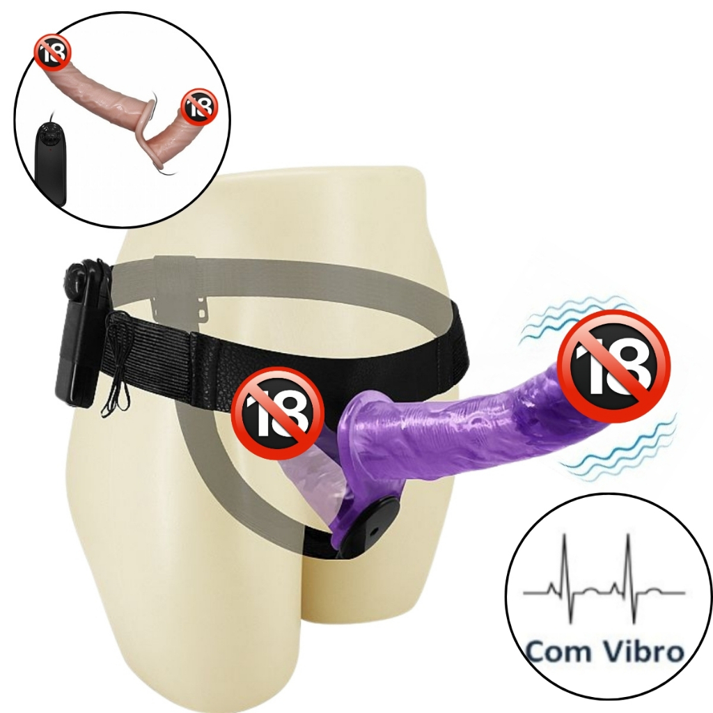 Pênis Dupla Penetração Realista Com Cinta Strap on Inversao Casal Com Vibração Consolo em Oferta na Shopee