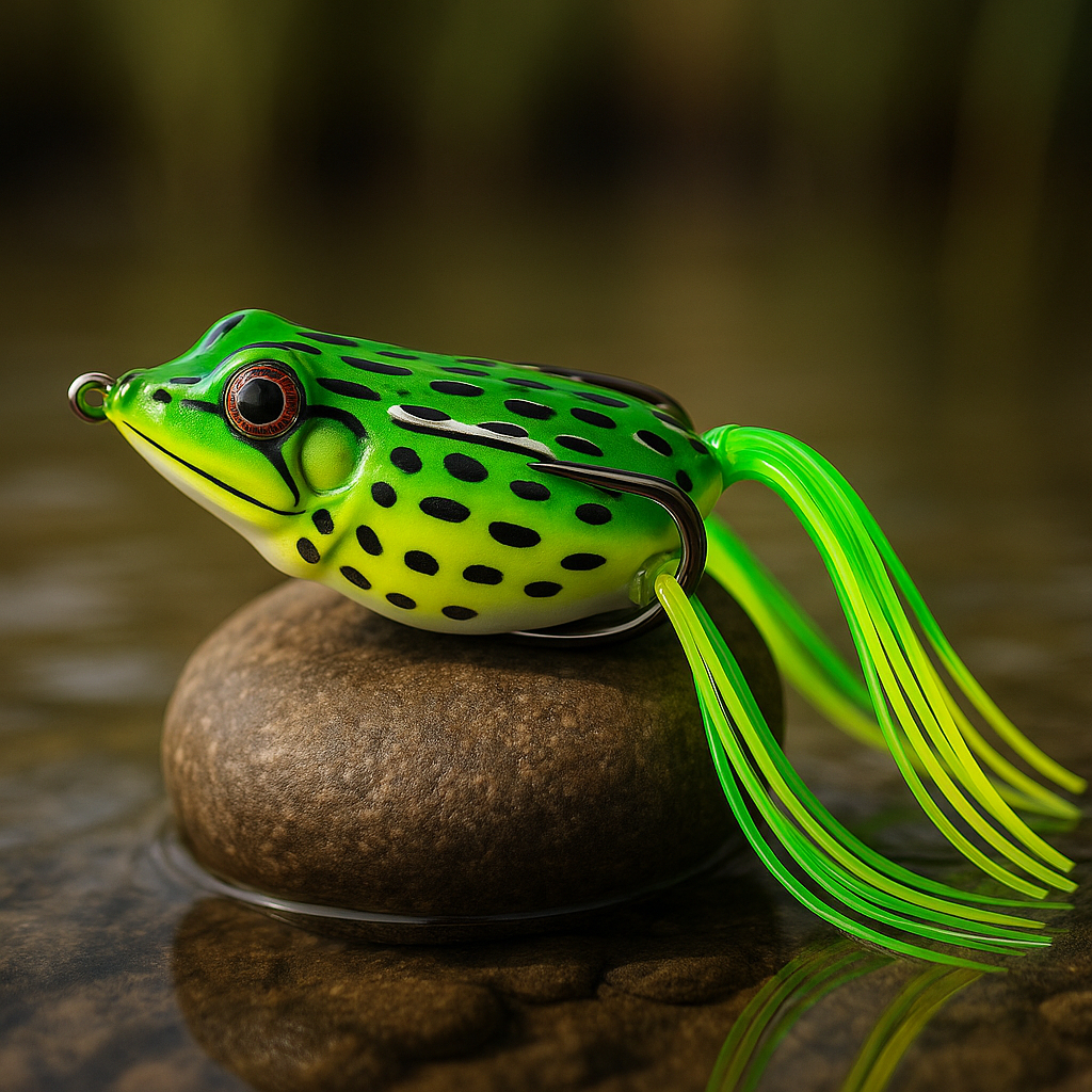 Isca Artificial Sapo Frog 10g/4,5cm Sapinho Silicone com Anzol Duplo Anti Enrosco