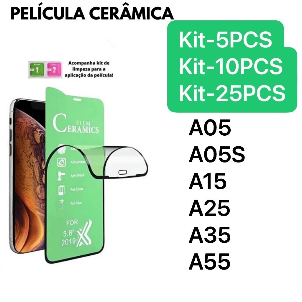 Kit 5PCS/10PCS/25PCS Película De Cerâmica Flexível 3D/9D Para Samsung A05 A05S A15 A25 A35 A55