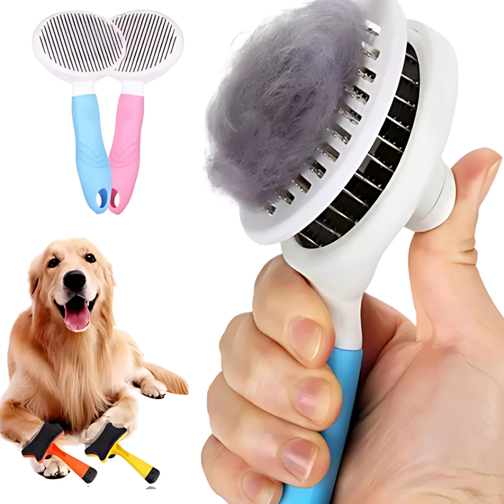 Escova Para Pentear Pet Rasqueadeira Removedora Tira Pelos Cachorro E Gato Pet Pentear, Escovar Pets