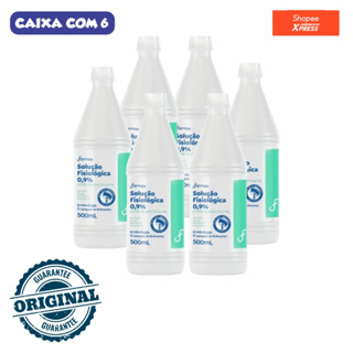 Kit 6x Soro Fisiológico 500ml Farmax | Solução Isotônica para Limpeza, Hidratação e Higiene - Uso Estético e Médico em Oferta na Shopee