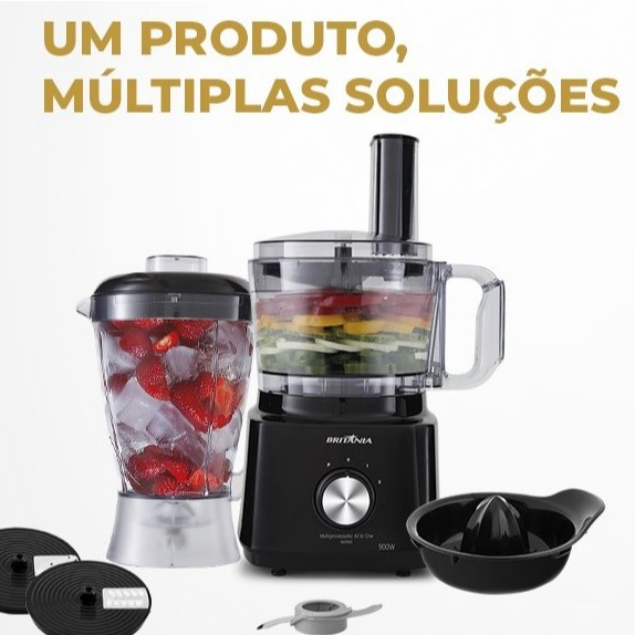 Multiprocessador Britânia 5 em 1 All In One 900W (BMP900) - Home Appliances