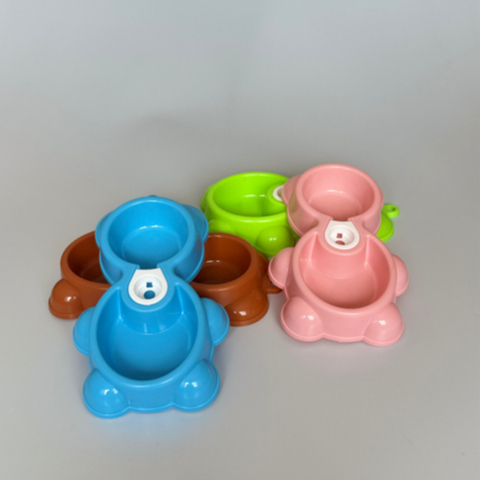 Comedouro e Dispensador de Água Duplo