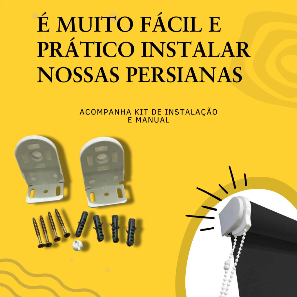Cortina rolo veda luz blecaute corta luz 1,90 L x 1,90 A escurecer quarto