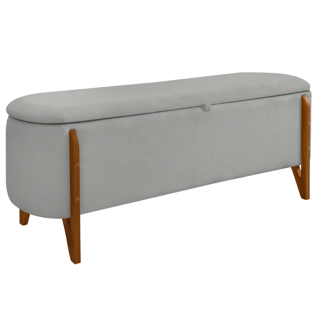 Recamier Boucle Armazenamento Bau Estofado Minimalista Moderno Calçadeira Sapateira Quarto Escritório