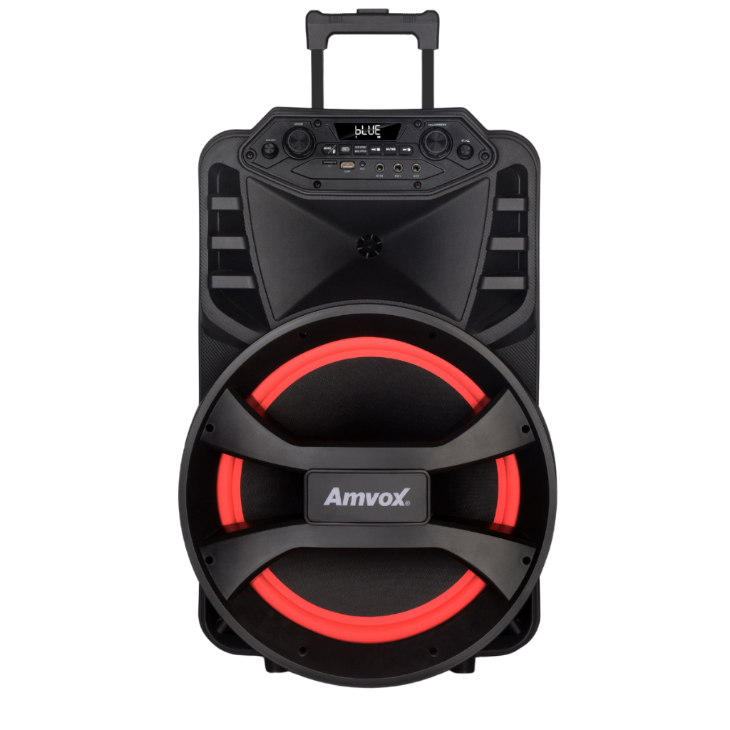 Caixa De Som Amvox ACA 880 Vegas Sem FM Woofer de 15" Bluetooth/USB/Auxiliar/Led 880W - Audio