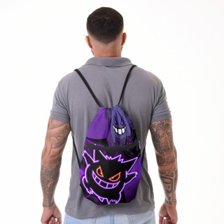 Mochila Saco Coyote® Gengar Neon Reforçada com Alça de Corda em Oferta na Shopee