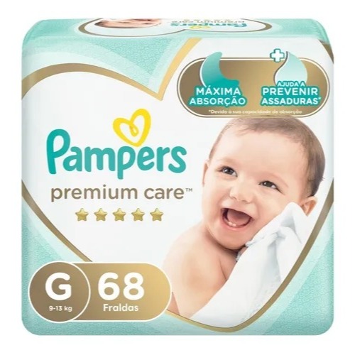 FRALDA PREMIUM CARE G PAMPERS 68UN