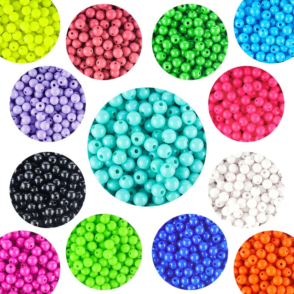 Miçangas 200/100/50 unidades 8 mm perolas para fazer pulseiras e artesanato em geral