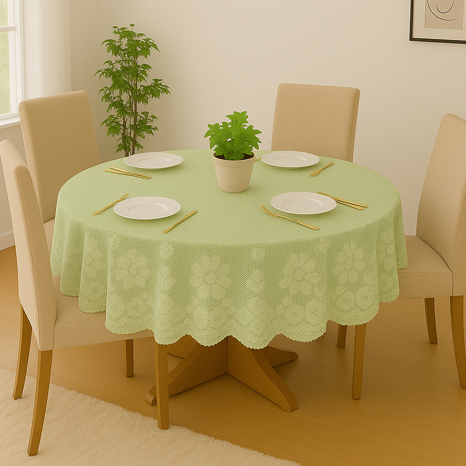 Toalha De Mesa Renda Luxo Redonda Para 4 Cadeiras 1,50m Cozinha em Oferta na Shopee