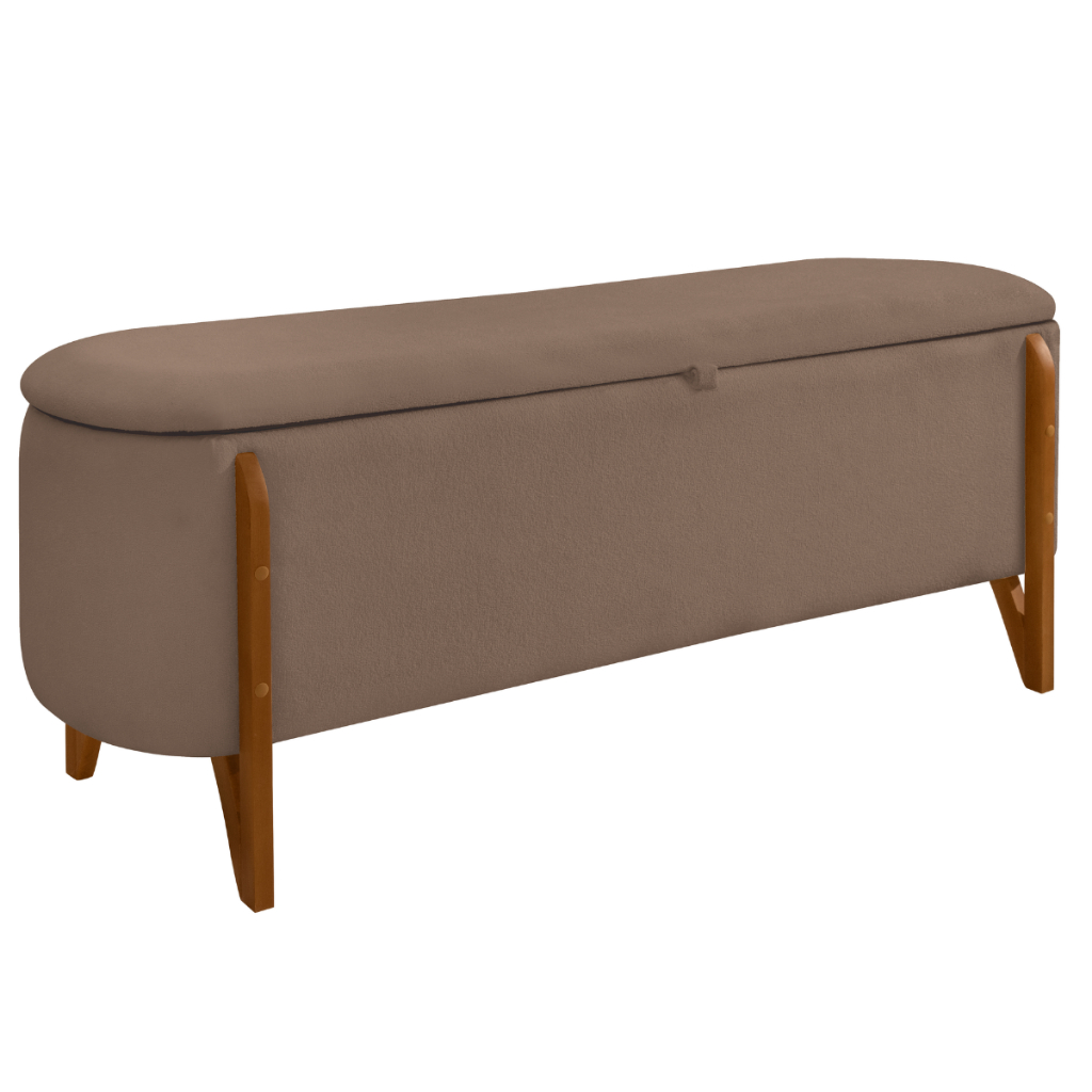 Recamier Boucle Estofado Calçadeira Sapateira Moderno Minimalista Quarto Armazenamento Bau 100Cm