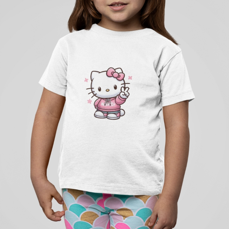 Camiseta infantil hello kitty camiseta feminina infantil camiseta criança