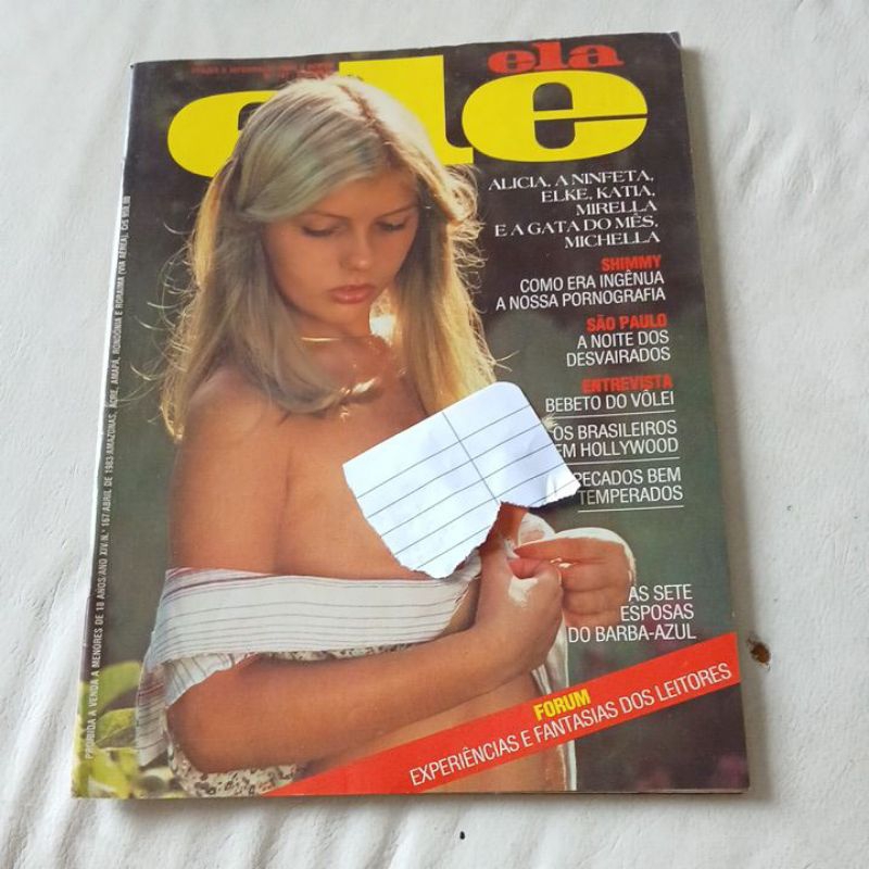 revista ele ela 1983 Alicia shimmy bebeto vôlei barba azul os sete pecados arraial cachaça Luiza brunet Humberto saade