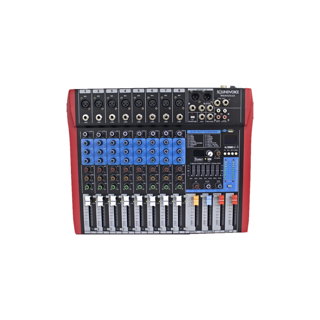 Mesa De Som Soundvoice Ms102 Eux 10 Canais Efeitos Lcd Usb em Oferta na Shopee