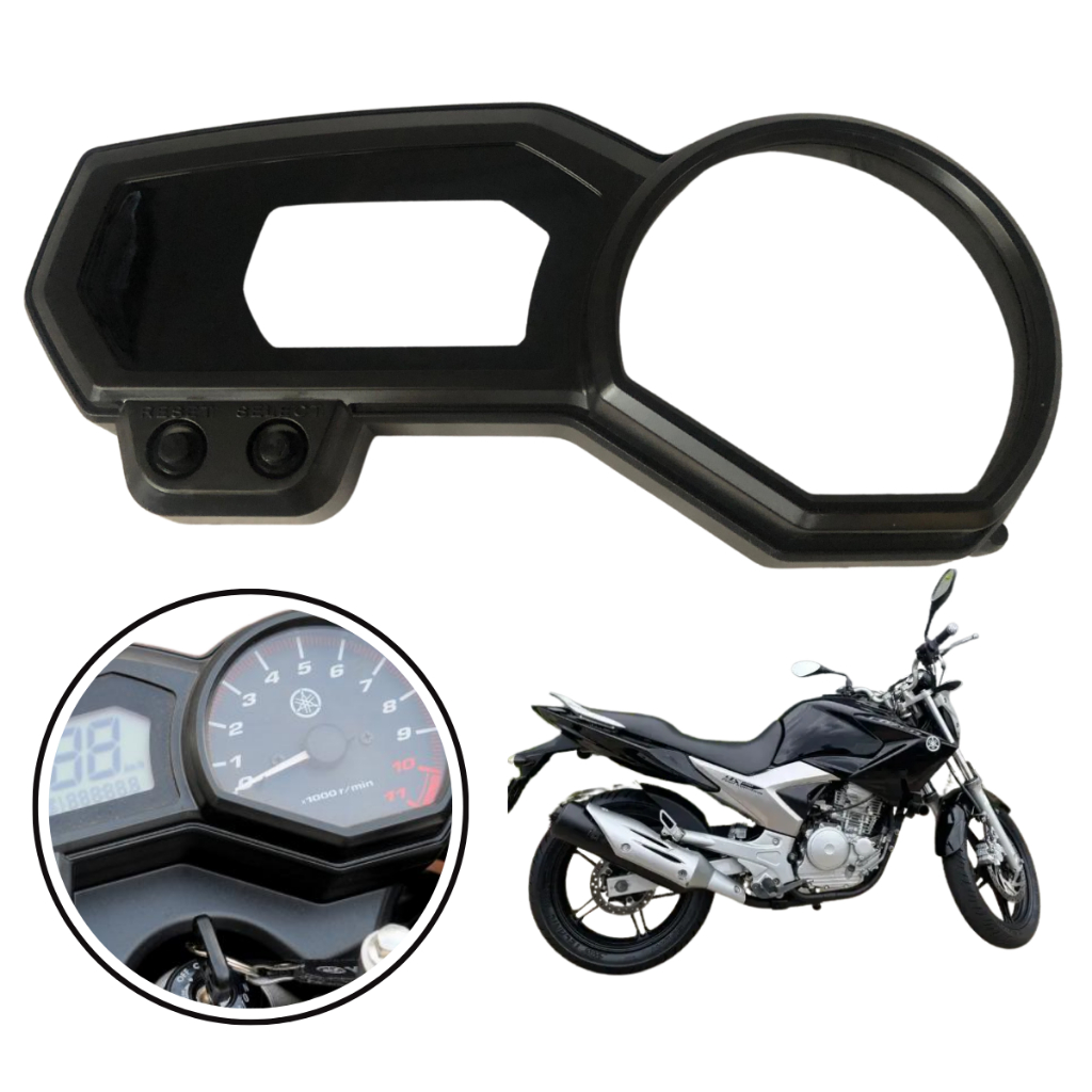 CARCAÇA SUPERIOR LENTE DO PAINEL YAMAHA FAZER 250 2011 2012 2013 2014 2015