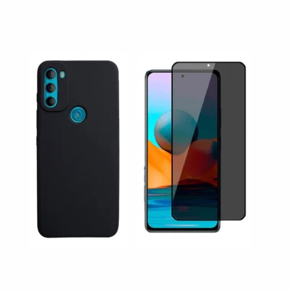 Capa Capinha Aveludada + Película Privacidade 9D Motorola Moto G71 em Oferta na Shopee