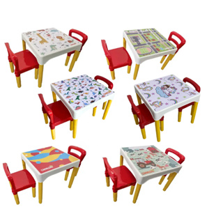 Conjunto Mesa Mesinha Infantil Com 2 Cadeiras Escolar Plástica Camaleão em Oferta na Shopee