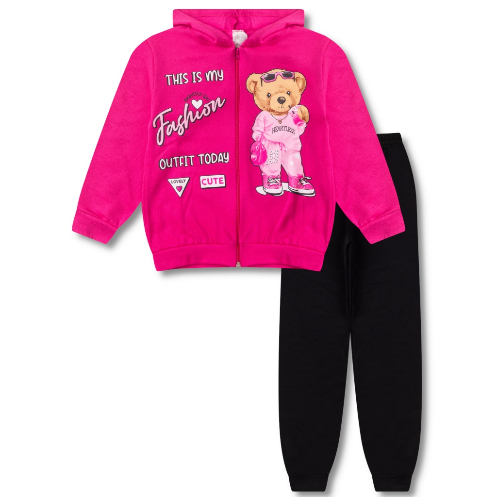 Conjunto de Moletom Juvenil Feminino Roupa Inverno Menina 2 Peças - 1 Agasalho e 1 Calça em Oferta na Shopee