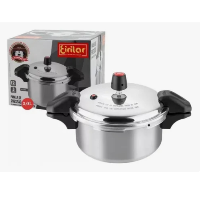 Panela de Pressão 3,0 litros Alça Fechamento Externo Polida Eirilar em Oferta na Shopee