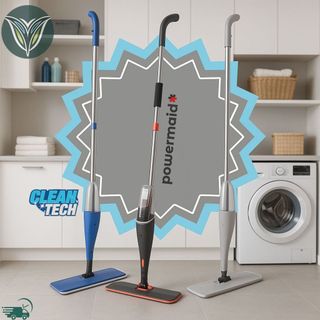 Mop Spray Com Reservatório Flat Vassoura Rodo Esfregão Mágico Microfibra Limpa Limpeza Inteligente Multiuso Giratório