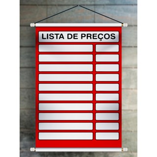 Banner LISTA DE PREÇOS Arte pronta em Oferta na Shopee