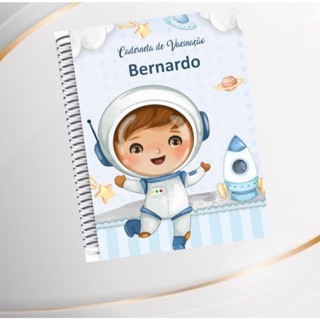 Caderneta de vacinação personalizada astronauta /menino em Oferta na Shopee