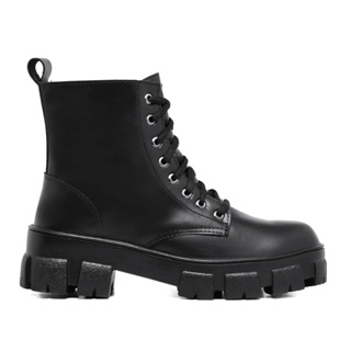 Bota Botinha Feminina Coturno Feminino Tratorada Estilo Militar Cano Baixo Salto Baixo Grosso em Oferta na Shopee