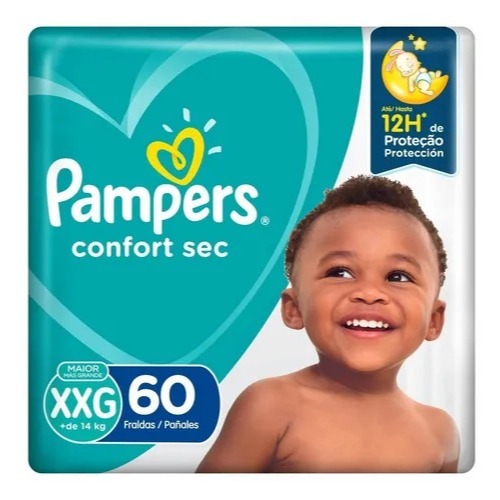 FRALDA CONFORT SEC XXG PAMPERS 60UN em Oferta na Shopee