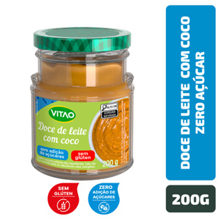 Doce de Leite com Coco Zero Açúcar Vitao 200 g em Oferta na Shopee