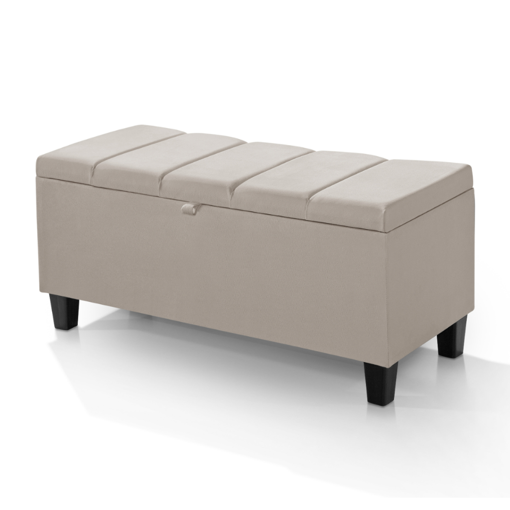 Recamier Modulo Calçadeira Sapateira Quarto Armazenamento Bau Estofado Minimalista Moderno