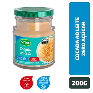 Cocada Ao Leite Zero Açúcar Vitao 200 g em Oferta na Shopee