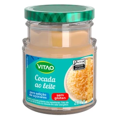 Cocada Ao Leite Zero Açúcar Vitao 200 g - Sem Glúten
